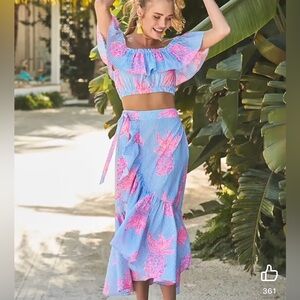 Larissa Set in Blue Peri Rum Swizzle